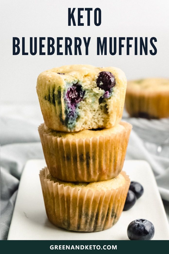 keto blueberry muffins made with almond flour