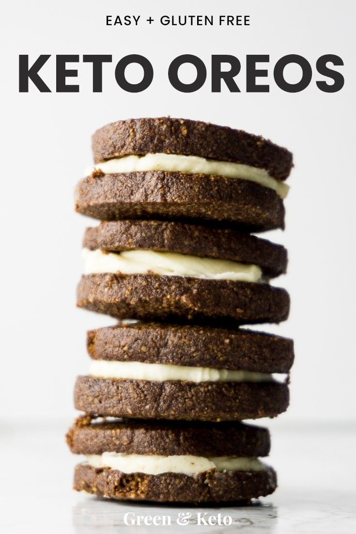 stack of keto oreos that are easy to make and gluten free