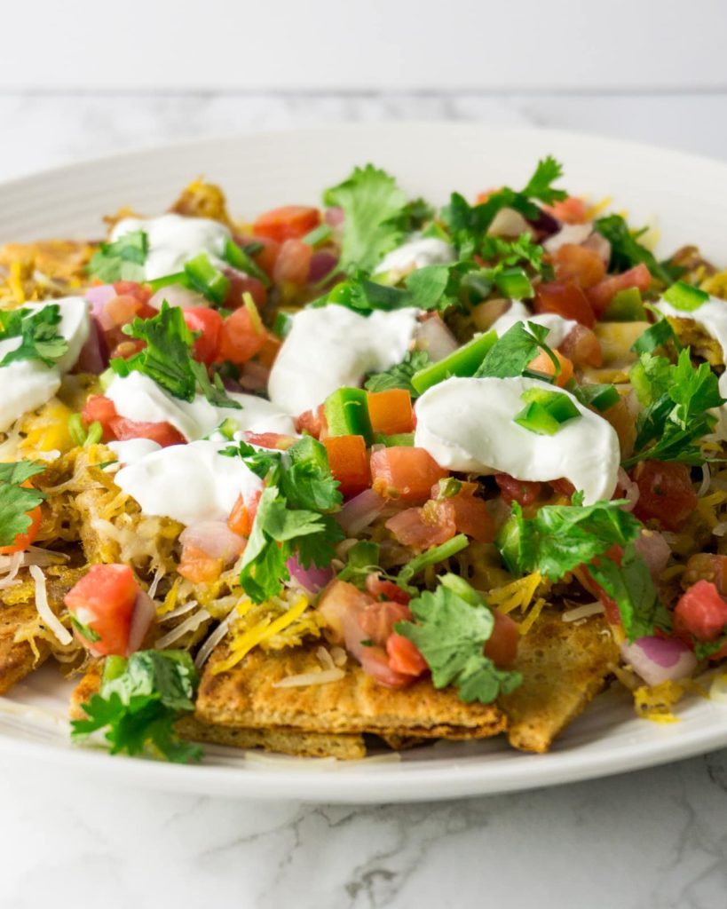 nachos with low carb tortilla chips