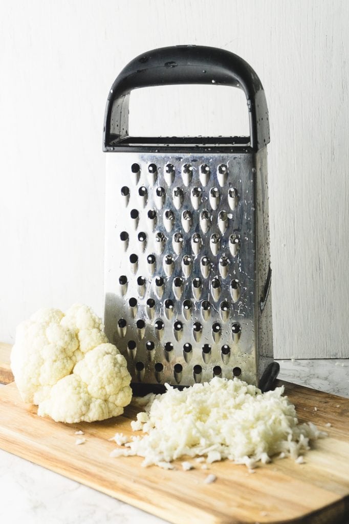 how to make cauliflower rice with a grater