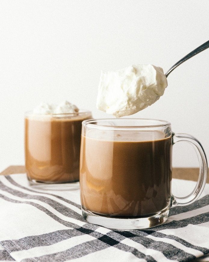 keto hot cocoa with whipped cream