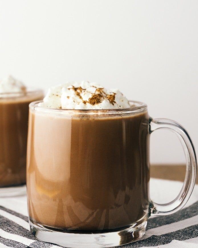 low carb hot chocolate with whipped cream