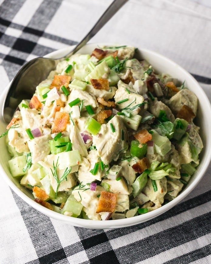 low carb chicken salad with bacon