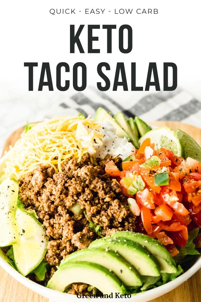 quick and easy low carb keto taco salad recipe