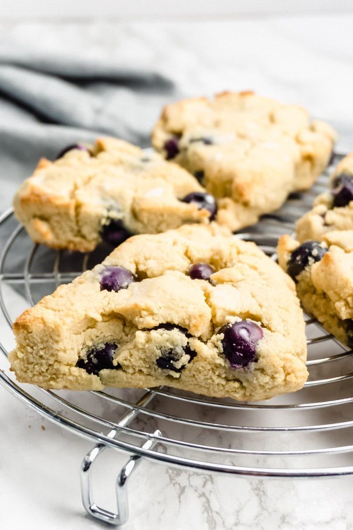 keto blueberry scones made with almond flour