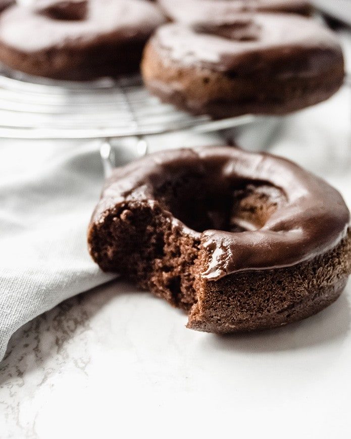 keto doughnuts with chocolate icing