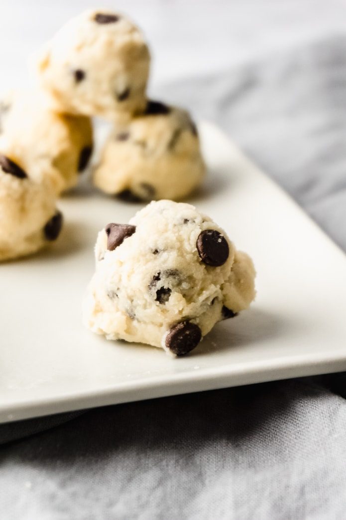 sugar-free, gluten-free, edible cookie dough fat bombs