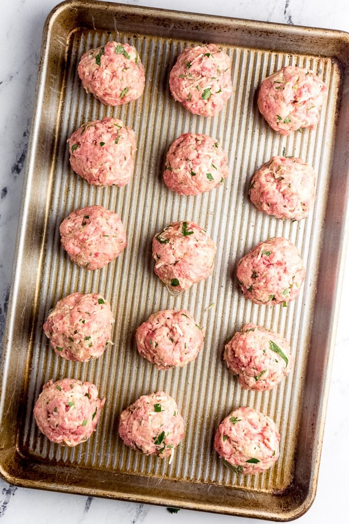 baked keto meatballs are gluten free and low carb