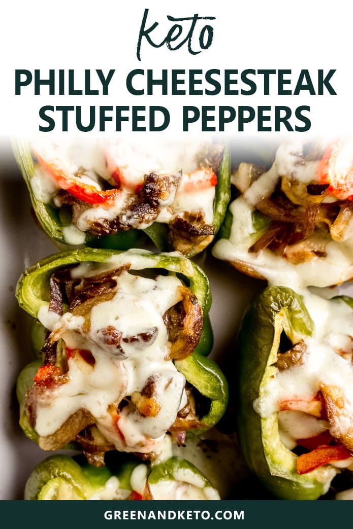 keto Philly cheese steak stuffed peppers