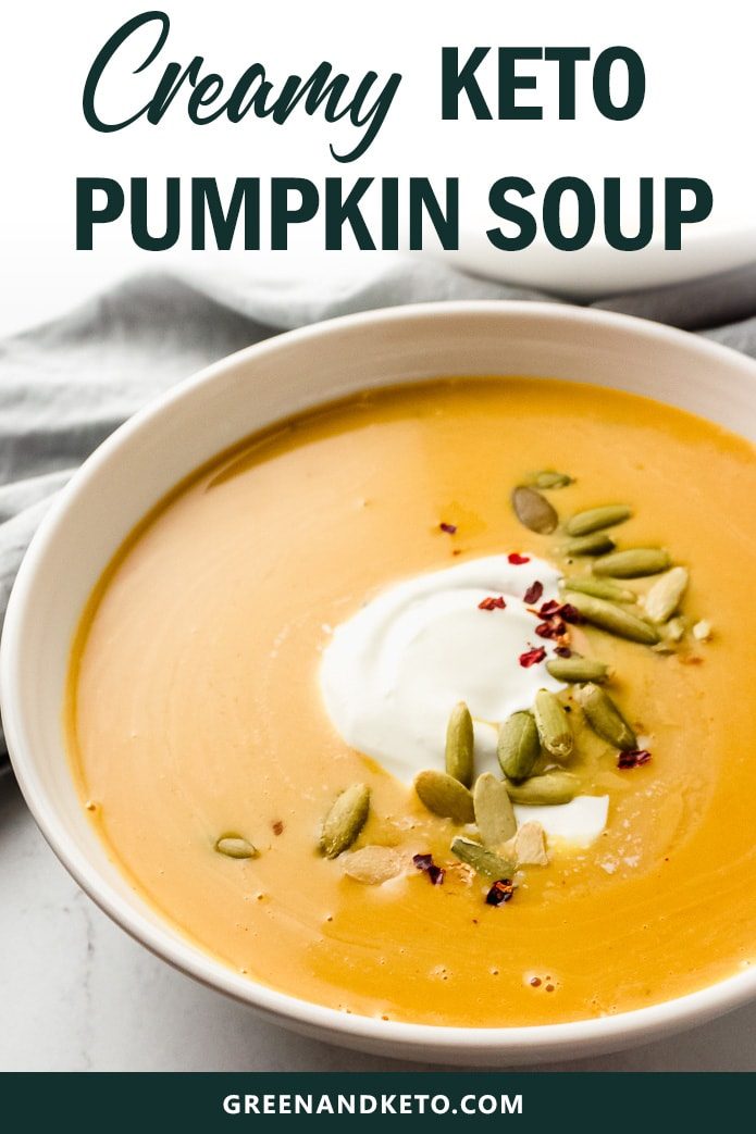 creamy keto pumpkin soup is low carb and gluten free
