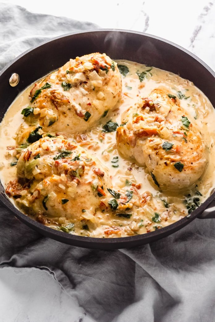 creamy garlic parmesan chicken with sundried tomatoes