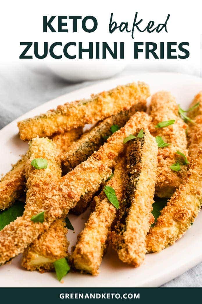 keto oven baked zucchini fries with parmesan cheese