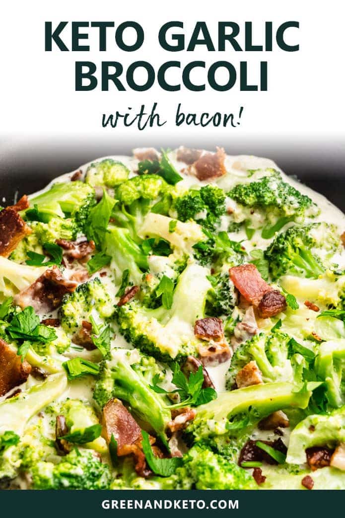 keto garlic broccoli with bacon