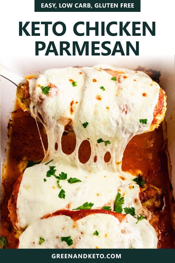 easy, low carb, and gluten free keto chicken Parmesan