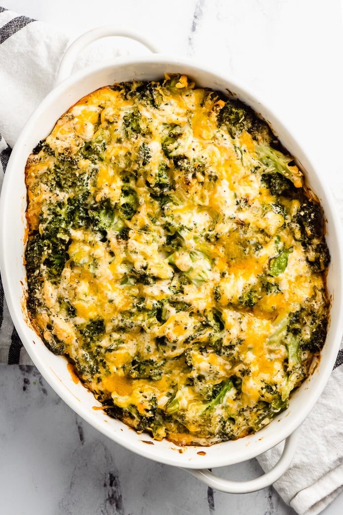 easy baked low carb broccoli and cheese casserole