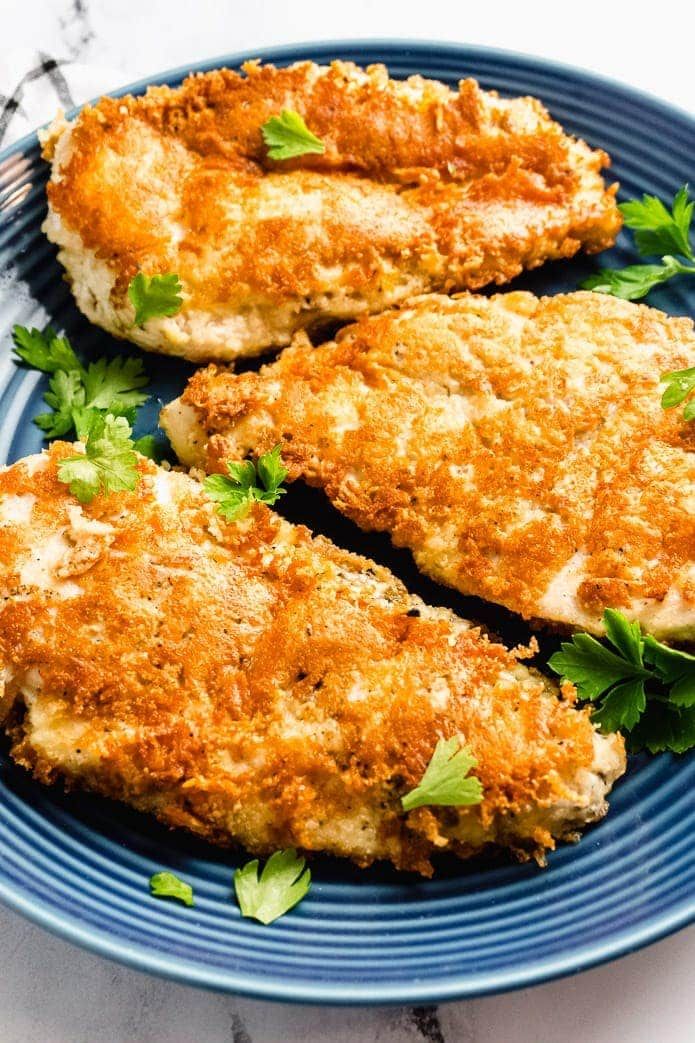 Easy Chicken Breast Recipes (Few Ingredients) with a Parmesan Crust