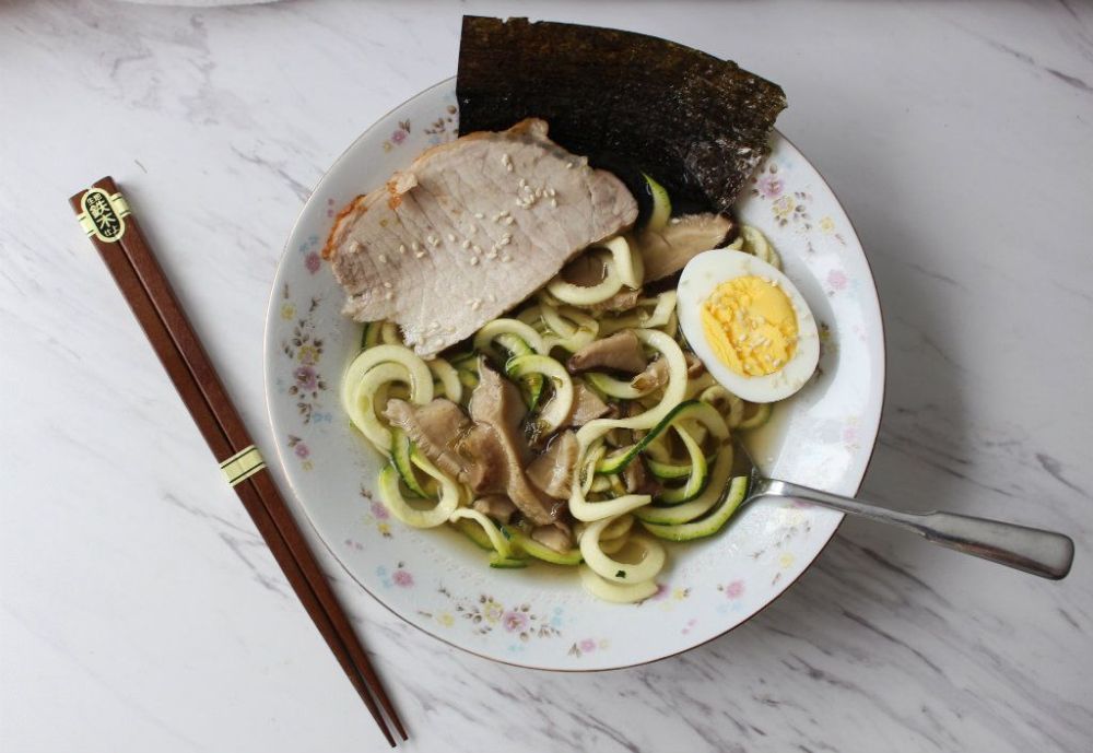 Keto Pork Ramen with Noodles Recipe
