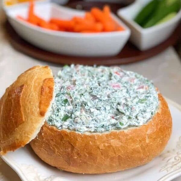 Recipe for Cold Spinach Dip with Cream Cheese