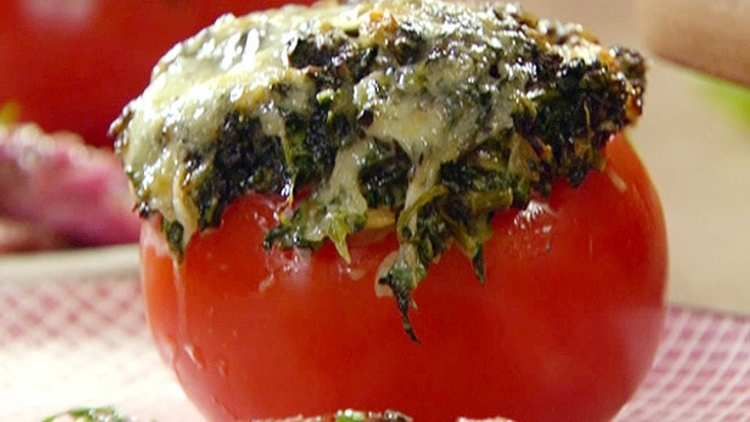 recipe for creamed spinach stuffed tomatoes