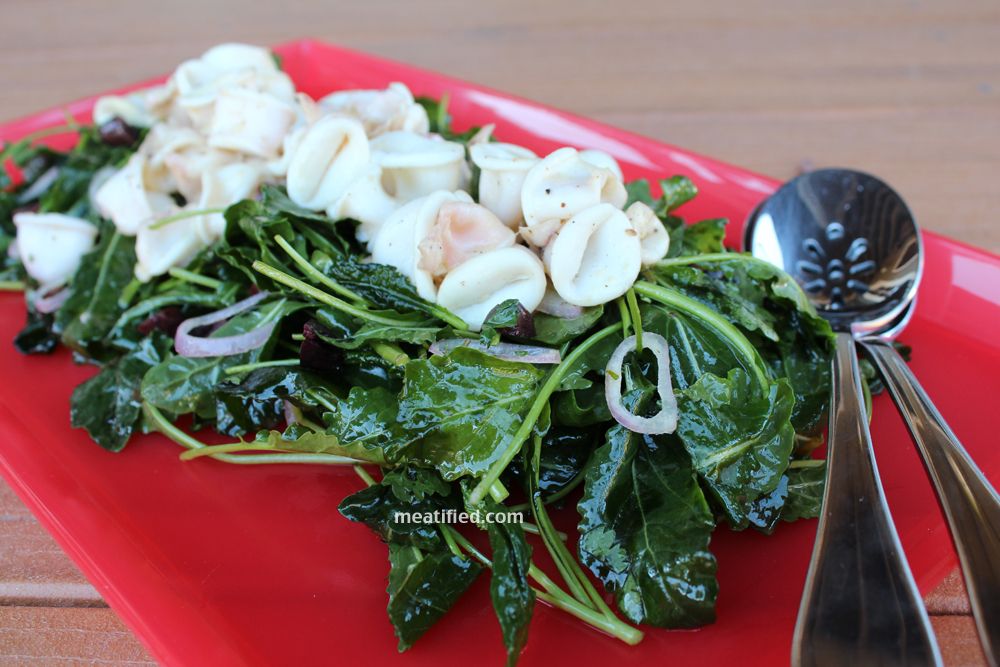 Recipe for Calamari Kale and Kalamata Olive Salad