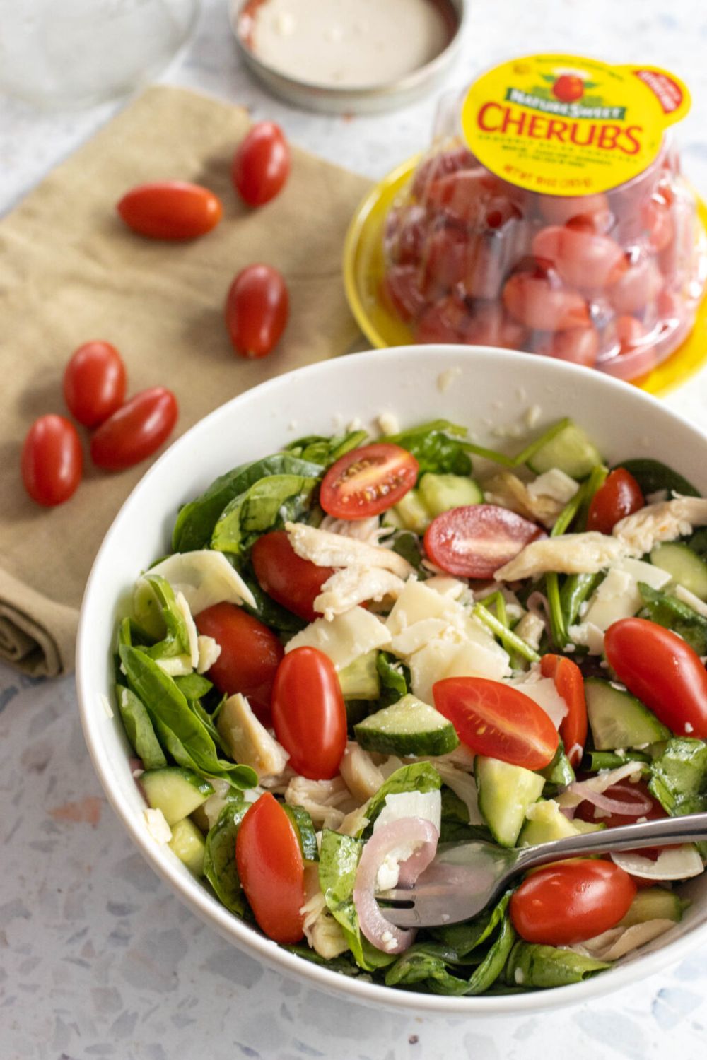 Recipe for Chicken Spinach Salad Recipe in a Jar