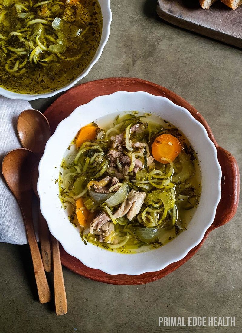 recipe for keto chicken noodle soup