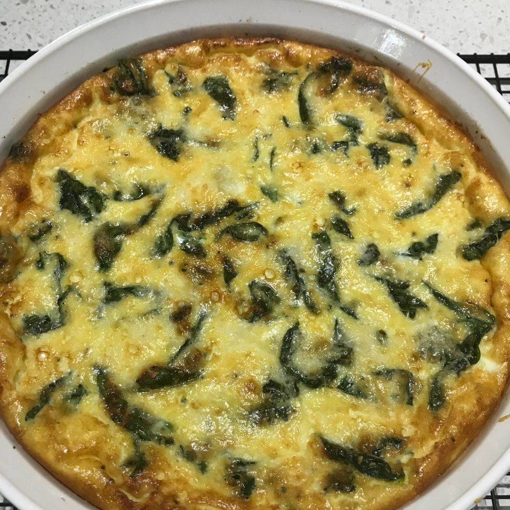 recipe for keto spinach tomato mushroom quiche