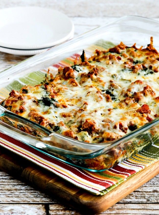 recipe for sausage kale and lasagna mock casserole