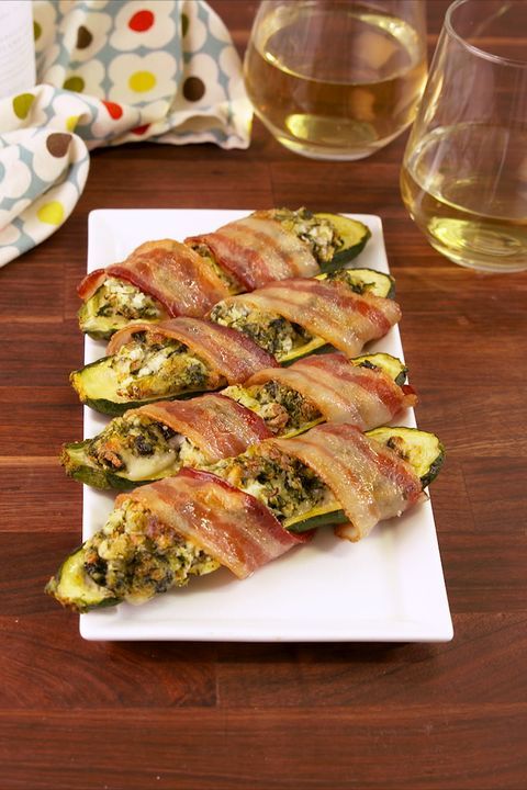 keto bacon-wrapped stuffed zucchini