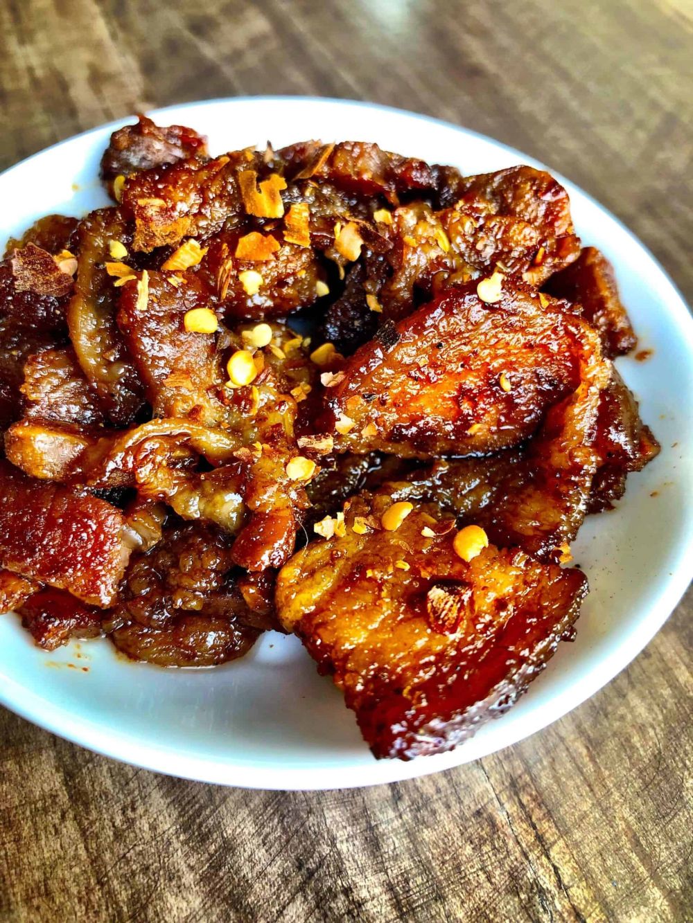 keto sweet and spicy pork belly
